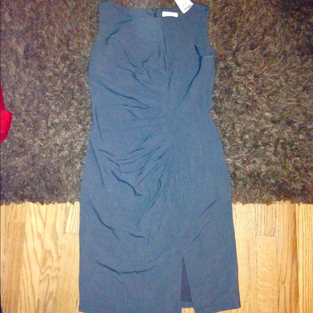 Calvin Klein Grey Midi Dress-Size 6 With Tags